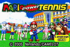Mario Power Tennis Title Screen